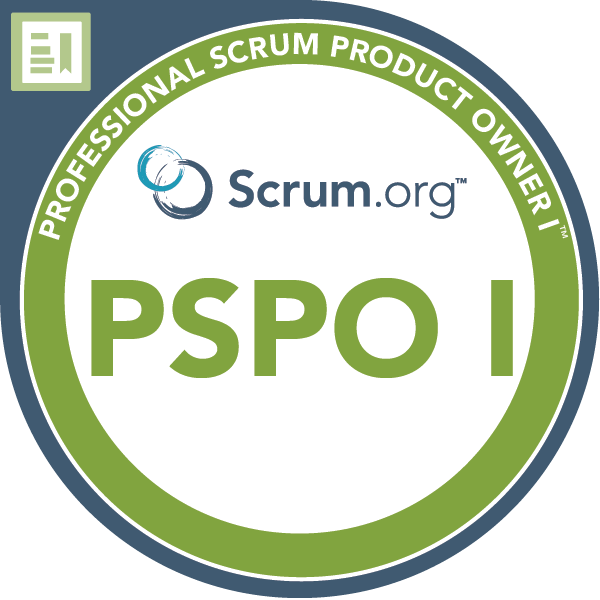 badge: Professional Scrum Product Owner 1 PSPO 1